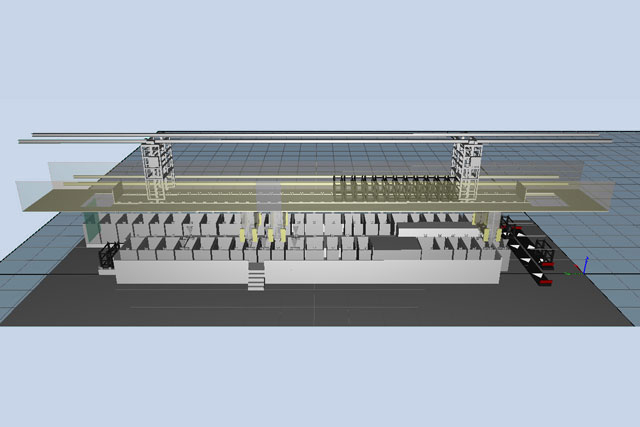 Virtual construction of the manufacturing plant