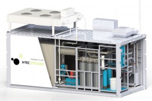 Elektrolyser with central control system in a sea container. (Source: H-TEC SYSTEMS GmbH)