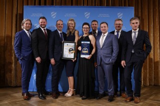 The management and the leadership team after the award ceremony.